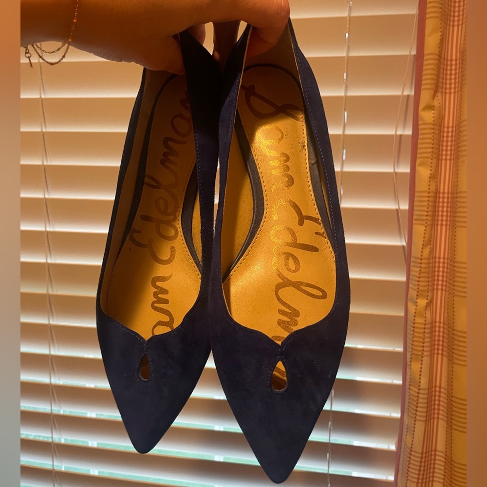 Blue flats never worn, size 6 Sam Edelman